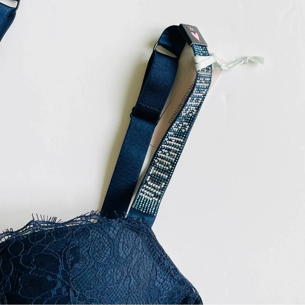 36C SMALL Victoria’s Secret navy bra set